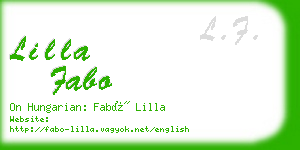 lilla fabo business card